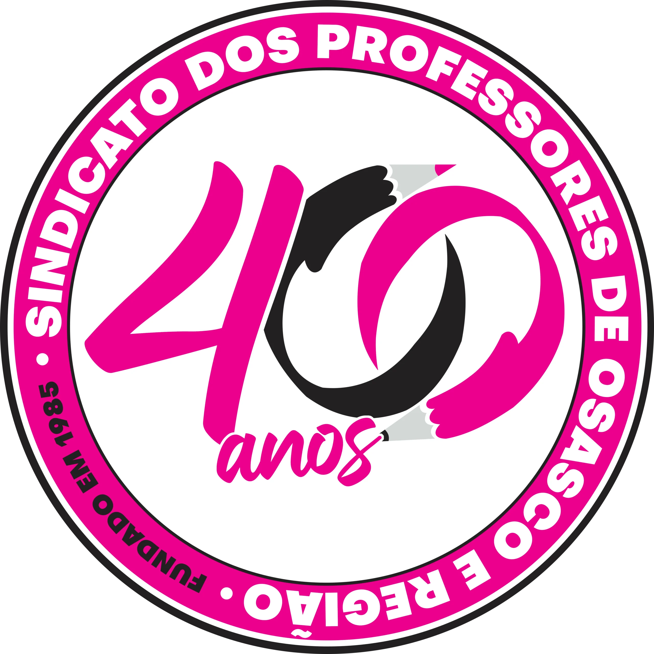Logo Redondo - 40 anos - Sinprosasco - Opção 3